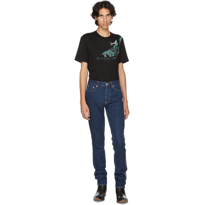 Photo: Givenchy Blue Side Tape Jeans