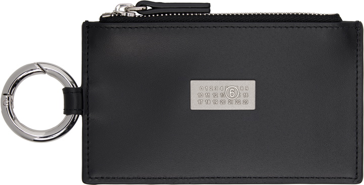 Photo: MM6 Maison Margiela Black Numeric Leather Key Ring Wallet