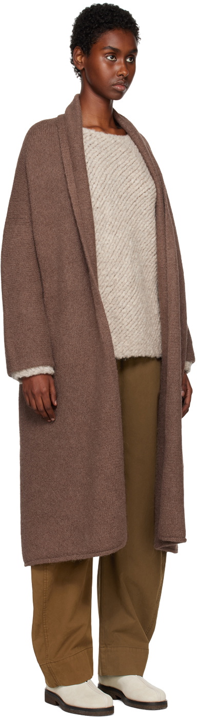 Lauren Manoogian Brown Long Shawl Cardigan Lauren Manoogian