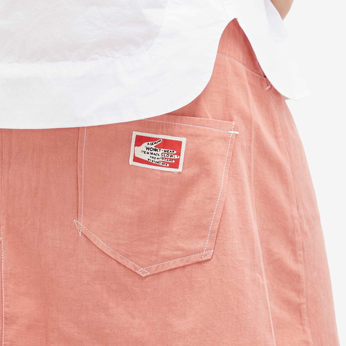 Story mfg. Women's Twisty Midi Skirt in Ancient Pink Wonky-Wear