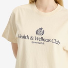 Sporty & Rich Women's H&W Crest T-Shirt in Cream