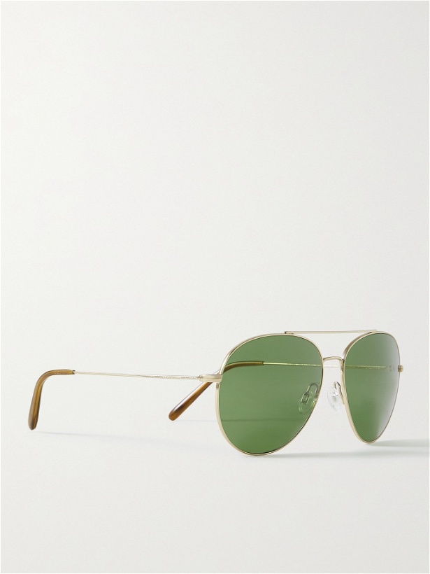 Photo: OLIVER PEOPLES - Airdale Aviator-Style Gold-Tone and Tortoiseshell Acetate - Gold