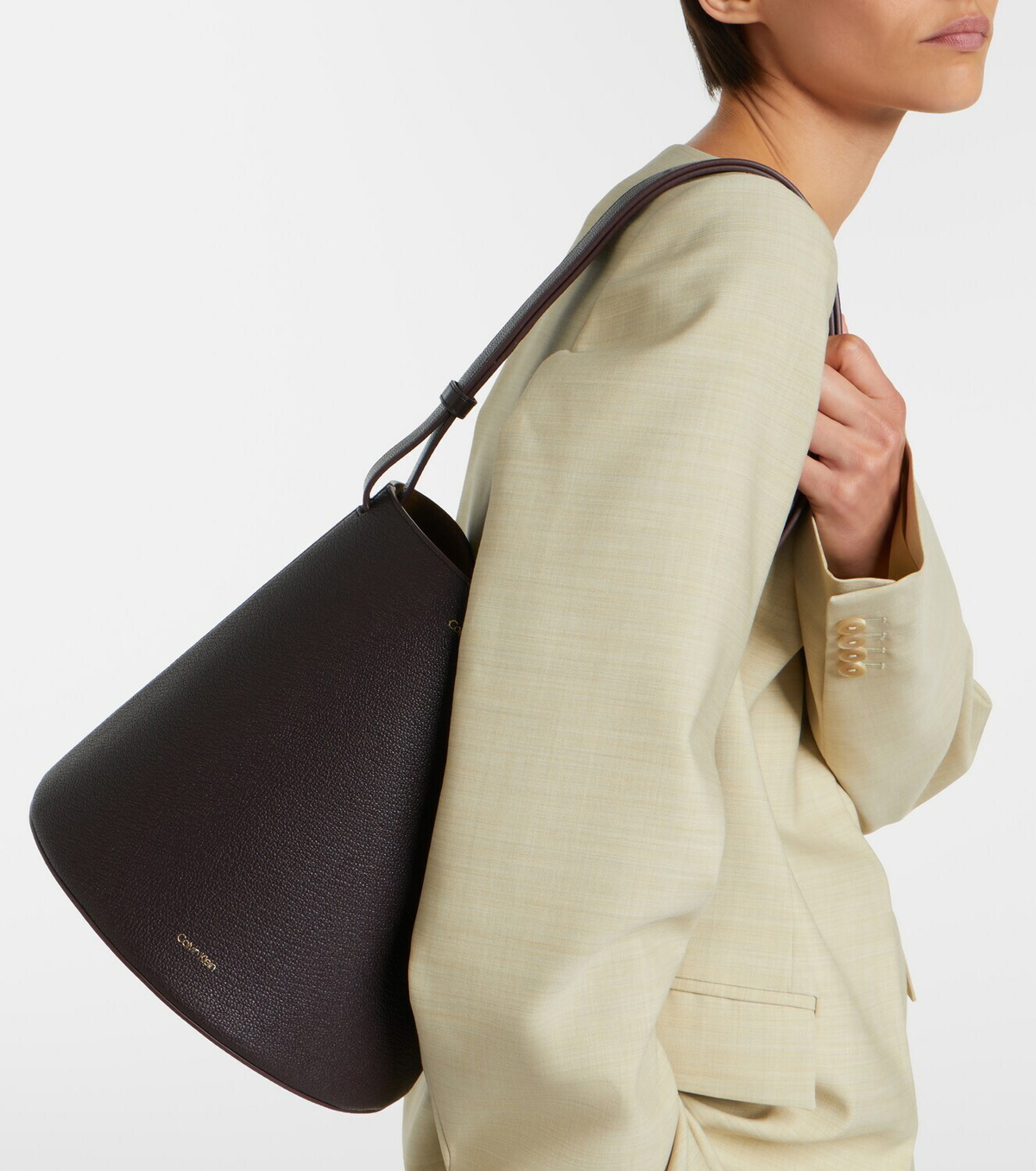 Calvin Klein Collection Orbita Small leather bucket bag