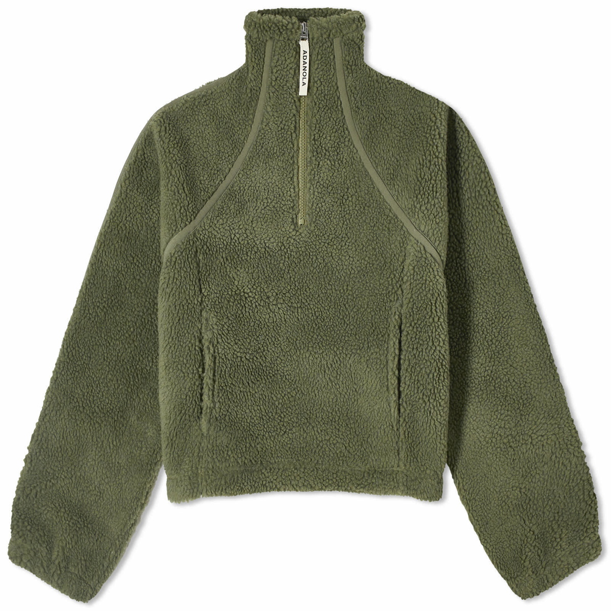 Adanola Women's Quarter Zip Fleece in Khaki Adanola