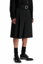 JIL SANDER gabardine bermuda shorts Black