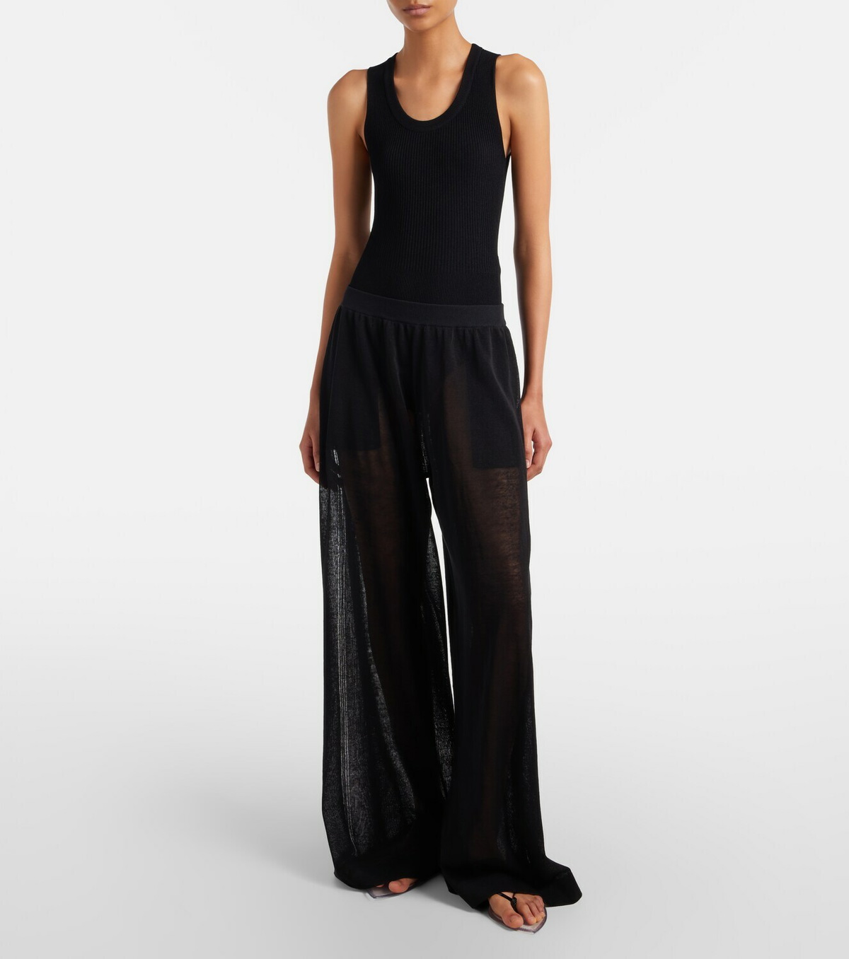 Alaïa Invisible leather thong sandals