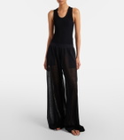 Alaïa Invisible leather thong sandals