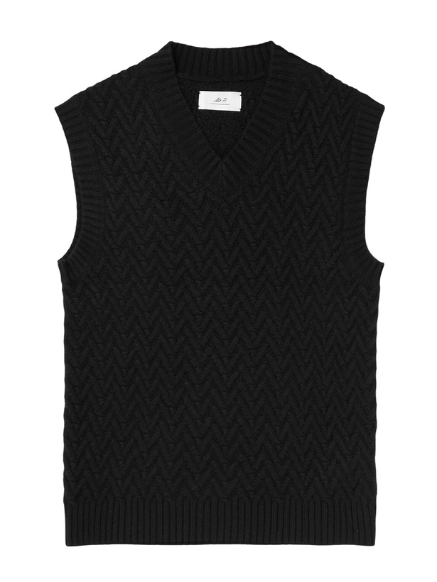 Photo: Mr P. - Wool and Cashmere-Blend Sweater Vest - Black