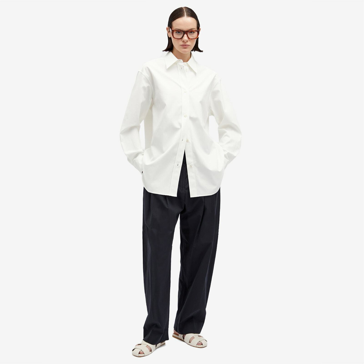 Studio Nicholson Men's Rick Overshirt Jacket in Black Studio
