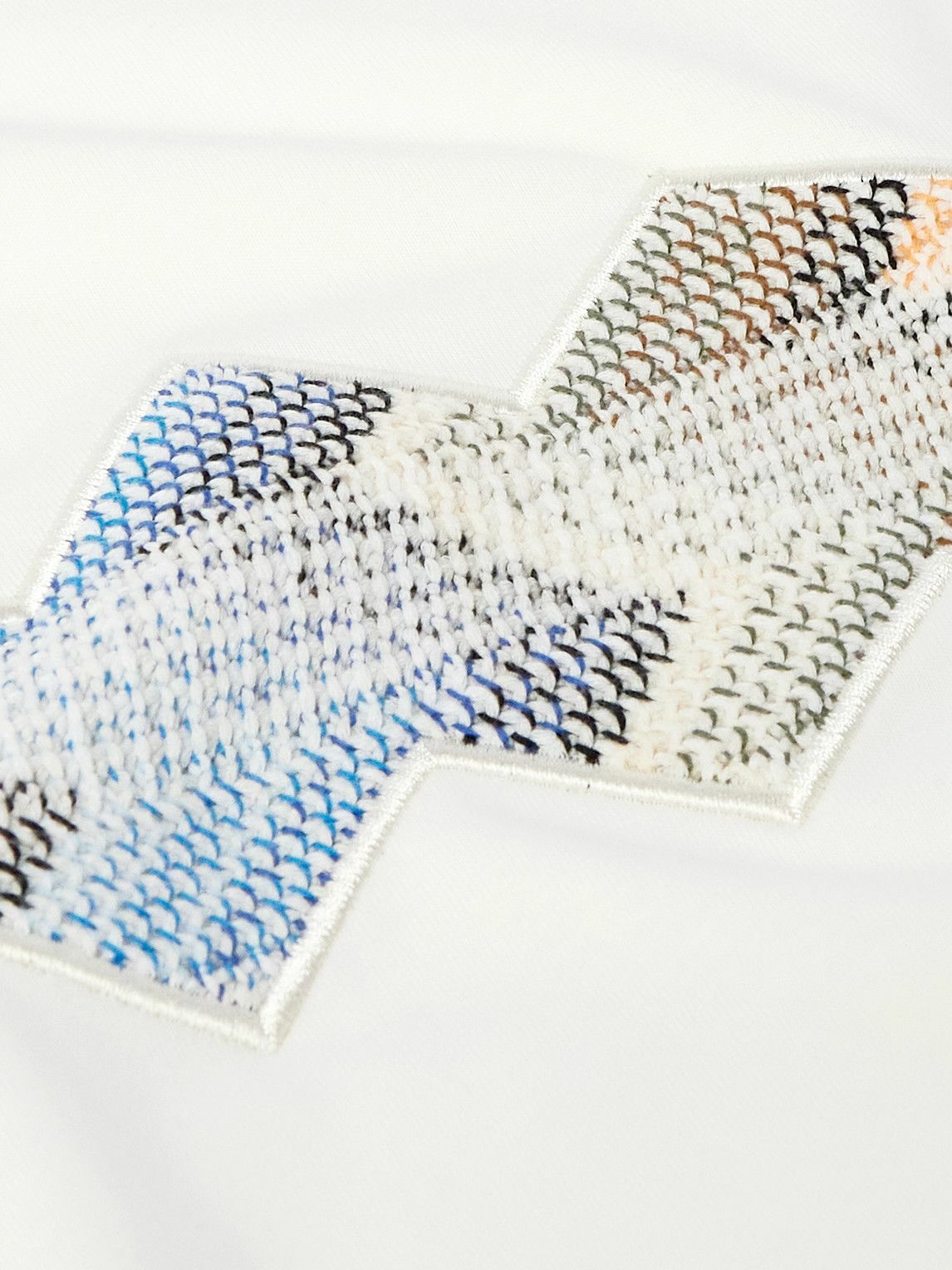 Missoni - Embroidered Cotton-Jersey T-Shirt - White