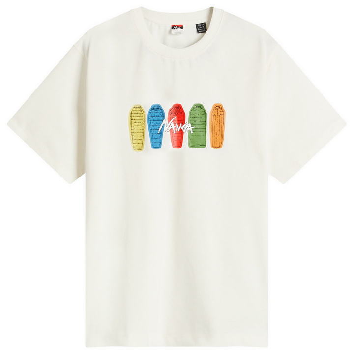 Photo: NANGA Men's Eco Hybrid Sleeping Bag T-Shirt in White