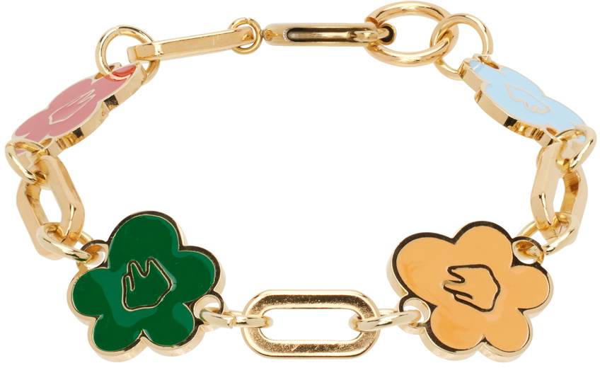 IN GOLD WE TRUST PARIS Gold Flower Bracelet