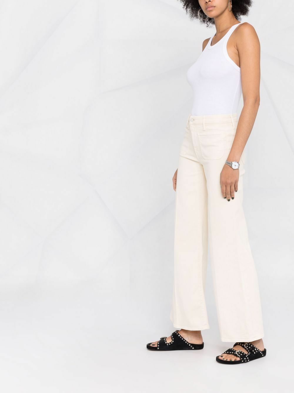 MOTHER Wide Leg Denim Jeans Mother