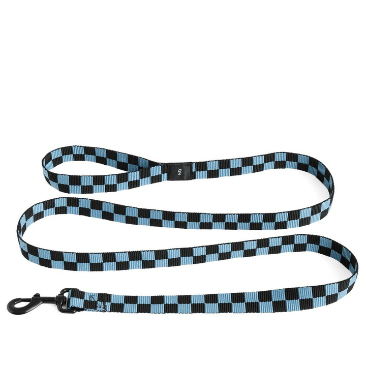 Photo: HAY Check Dog Leash in Blue/Black 