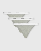 Calvin Klein Underwear COTTON STRETCH RIB (MPP) STRING THONG 3-PACK Grey Womens Panty