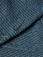 Nike Training - Cropped Cotton-Blend Dri-FIT Yoga Sweatpants - Blue