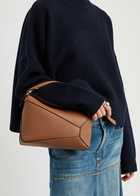 Loewe Puzzle Edge Small Leather top Handle bag - Tan - One Size