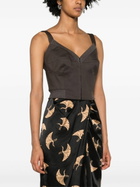 Elena Velez Brown Corset Style Top