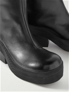 Raf Simons - Logo-Debossed Leather Boots - Black