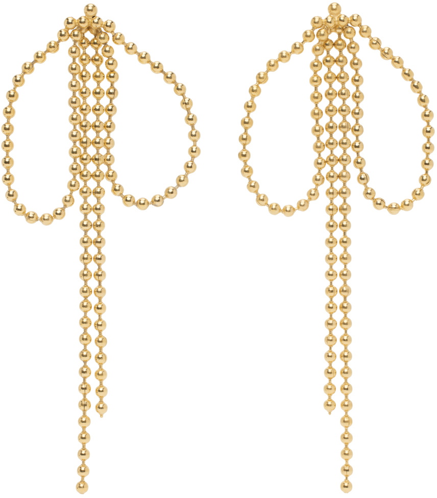 HUGO KREIT Gold Loose Bow Earrings