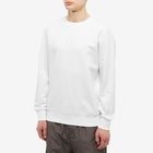 C.P. Company Men's Garment Dyed Centre Logo Crew Sweat in Gauze White