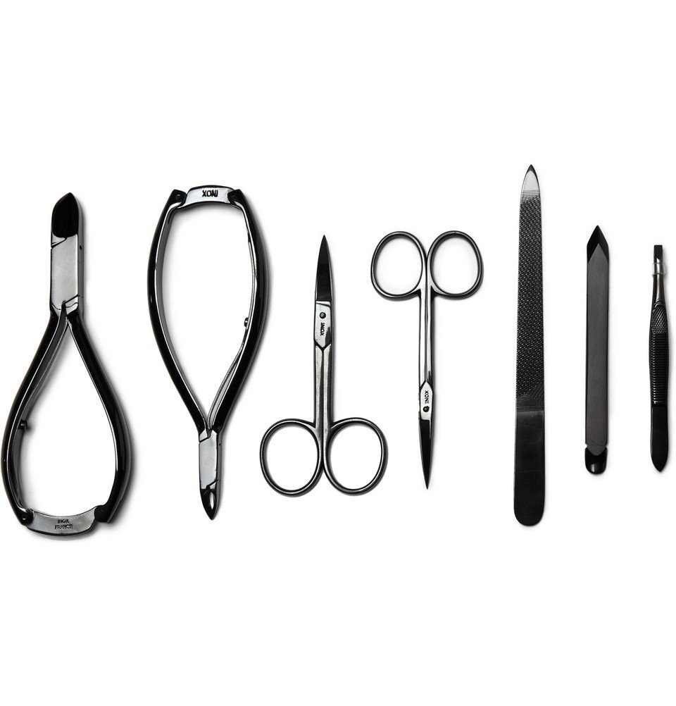 Bamford Grooming Department - Leather-Bound Manicure Set - Men - Black