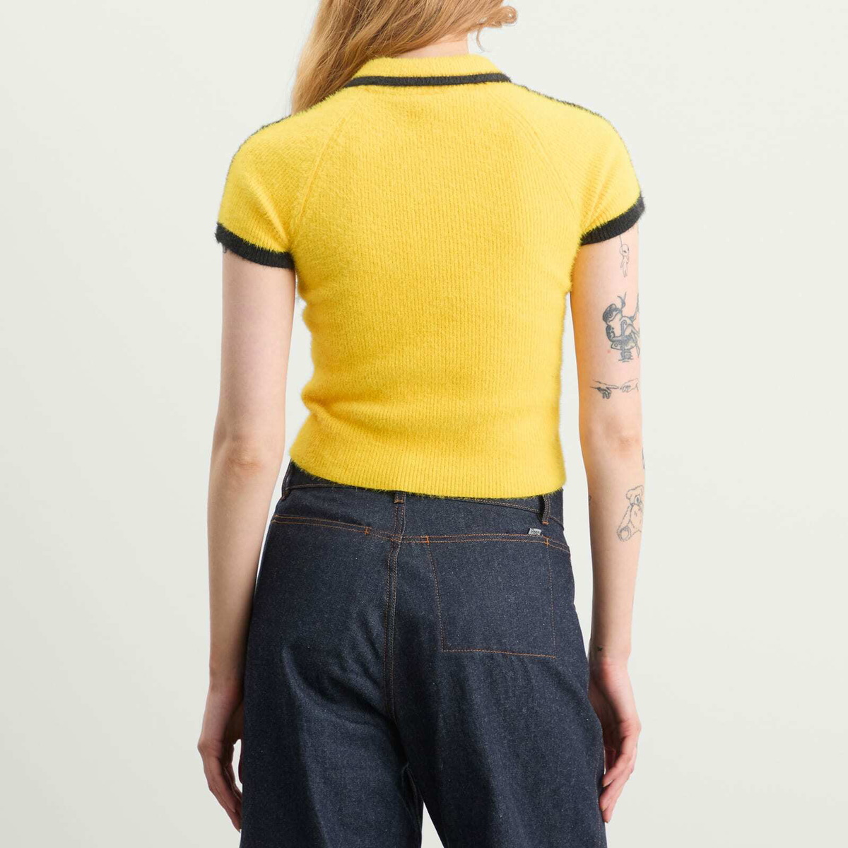 Adidas Women's Knit Cali Top in Eqt Yellow