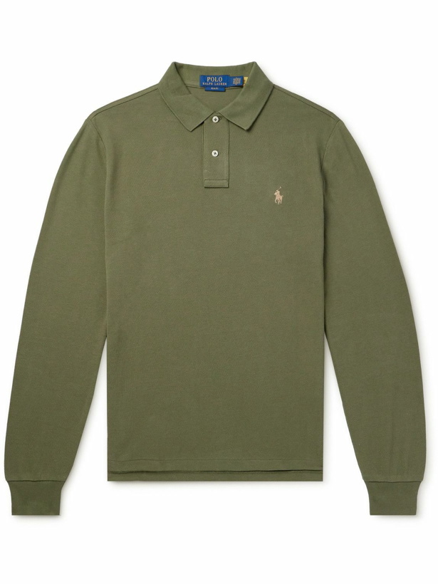 Photo: Polo Ralph Lauren - Logo-Embroidered Cotton-Piqué Polo Shirt - Green