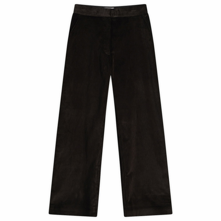 Photo: Studio Nicholson Women's Grange Relaxed Curved Leg Pant in Espresso