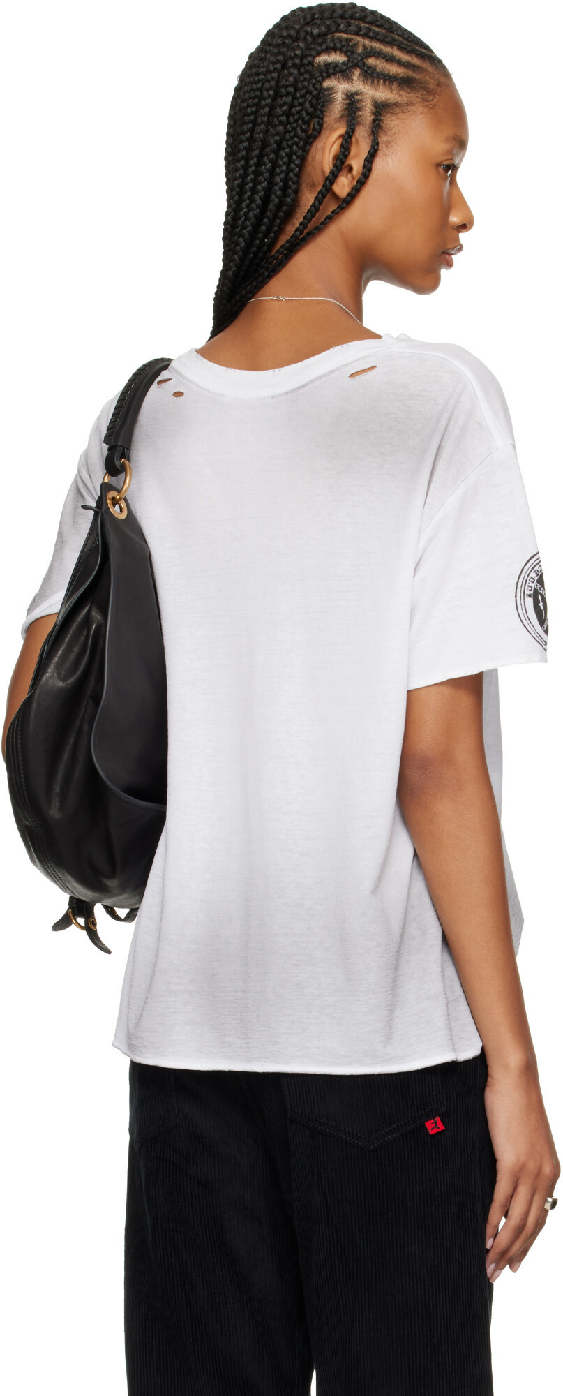 LU'U DAN White Thrash T-shirt