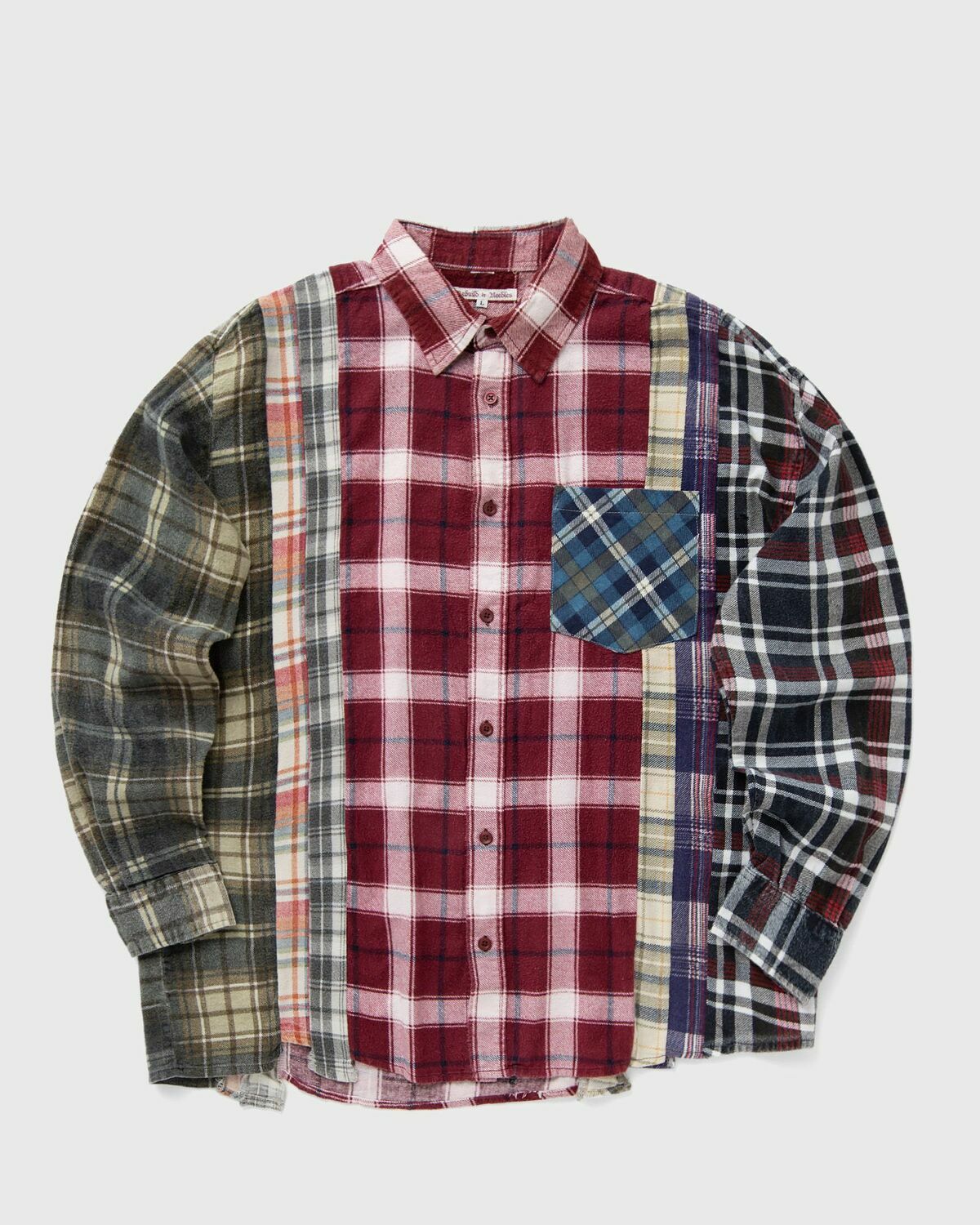 トップス REBUILD by NEEDLES 7Cut Flannel Shirt 7 Cuts Wide Zipped Shirt | Rebuild by Needles | Nepenthes London