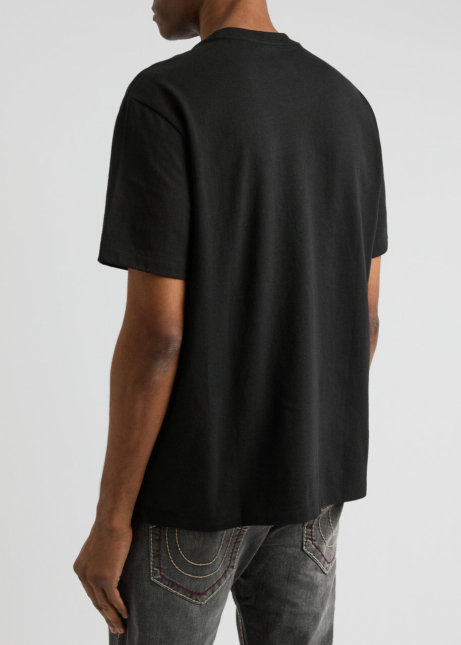 True Religion Skull Yellowstone Sashiko Printed Cotton T-shirt