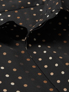 SAINT LAURENT - Polka-Dot Silk Shirt - Black