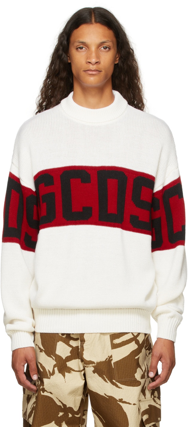 GCDS Off-White Logo Sweater GCDS