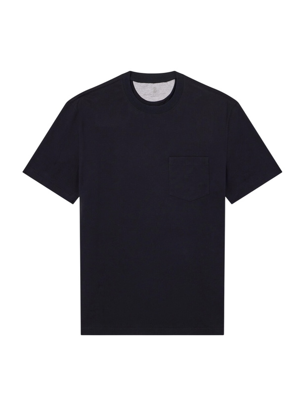 Photo: Brunello Cucinelli - Slim-Fit Cotton-Jersey T-Shirt - Black