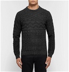 A.P.C. - Textured Mélange Wool Sweater - Men - Charcoal