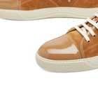 Lanvin Men's DBB1 High Shine Toe Cap Sneaker in Camel