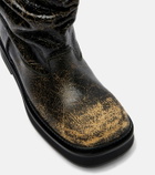 The Attico Passeggiata leather combat boots