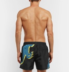 Paul Smith - Slim-Fit Mid-Length Printed Swim Shorts - Men - Black