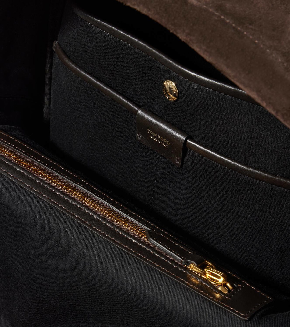 Tom Ford Buckley leather-trimmed suede backpack TOM FORD