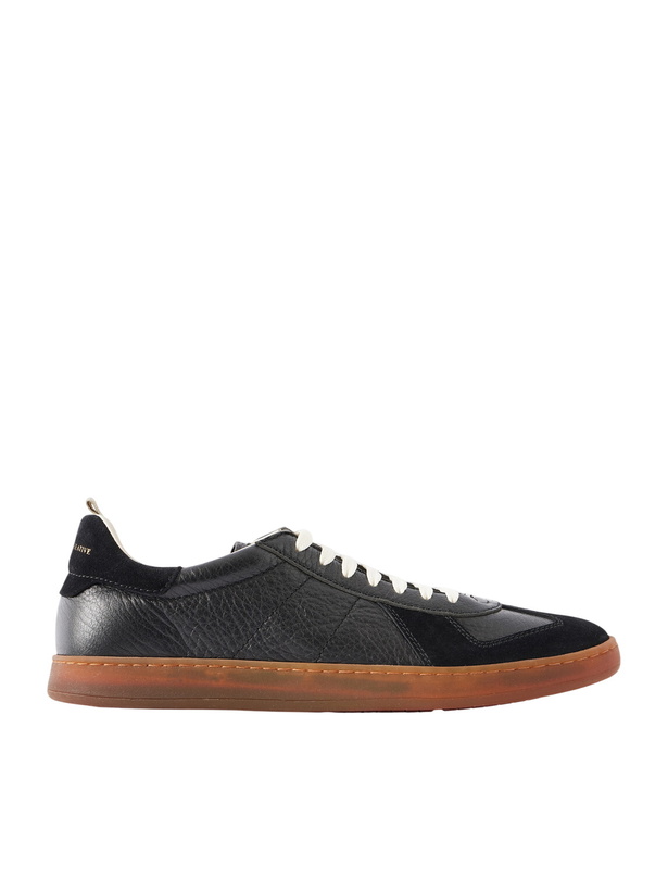 Photo: Officine Creative - Militia 002 Suede-Trimmed Leather Sneakers - Black