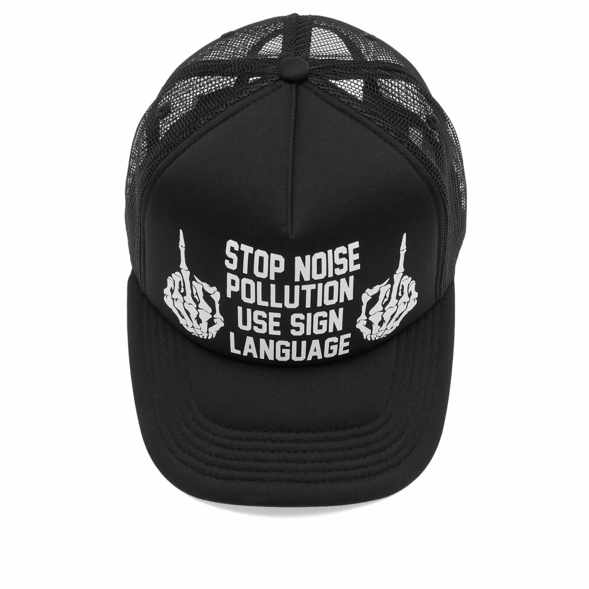 Pleasures Men's Pollution Trucker Cap in Black 