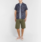 Paul Smith - Linen and Cotton-Blend Drawstring Shorts - Men - Green