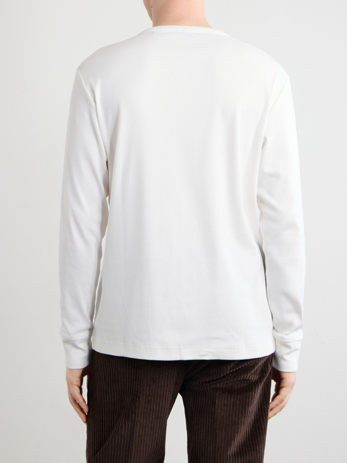 Burberry - Logo-Embroidered Ribbed Cotton-Blend Jersey T-Shirt - White