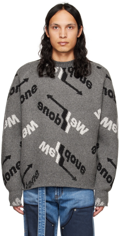 Photo: We11done Gray Crewneck Sweater