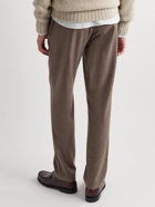 De Bonne Facture - Wool-Flannel Drawstring Trousers - Brown