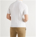 Lardini - Ribbed Cotton Polo Shirt - Neutrals