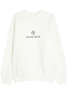 Anine Bing Jaci Logo Cotton-blend Sweatshirt White