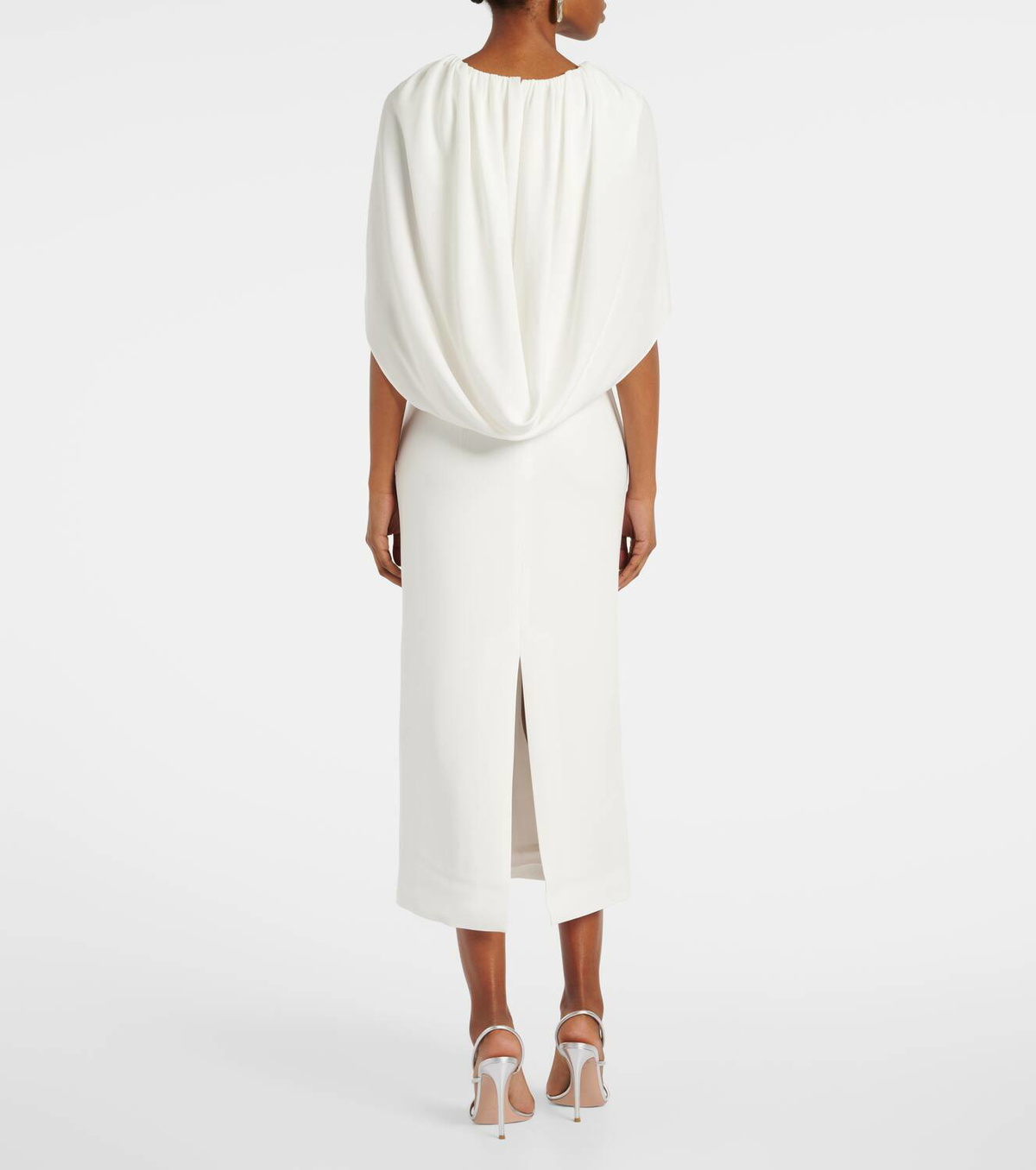 Roland Mouret Caped satin crêpe midi dress Roland Mouret