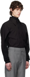 AARON ESH Black Open Arm Shirt